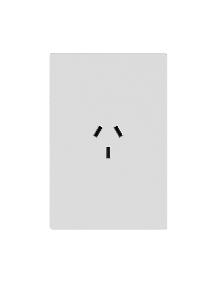 Llave toma simple Macroled Milan blanco